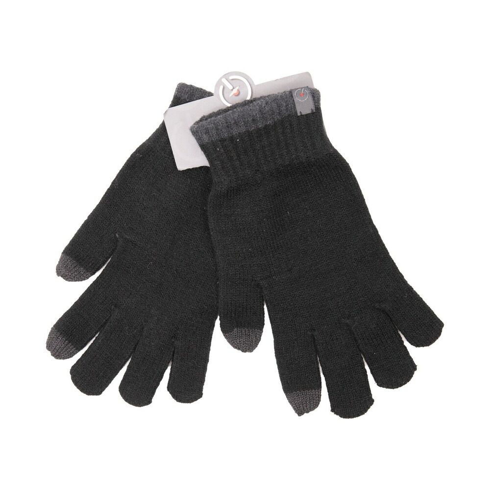 Fownes Bros Touchpoint Smart Knit Gloves Black One Size 2238